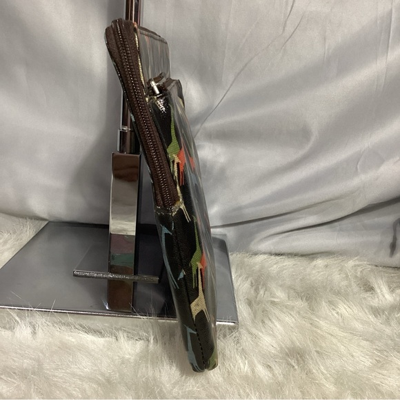 Fossil Giraffe “Key-Per” Coated PVC With Leather Trim Clutch Tablet Bag - Picture 4 of 9